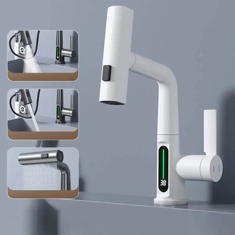 Smart Flow: Torneira de Bacia com Display de Temperatura Digital
