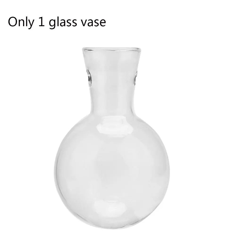 Vaso Hidropônico de Vidro com Moldura de Madeira