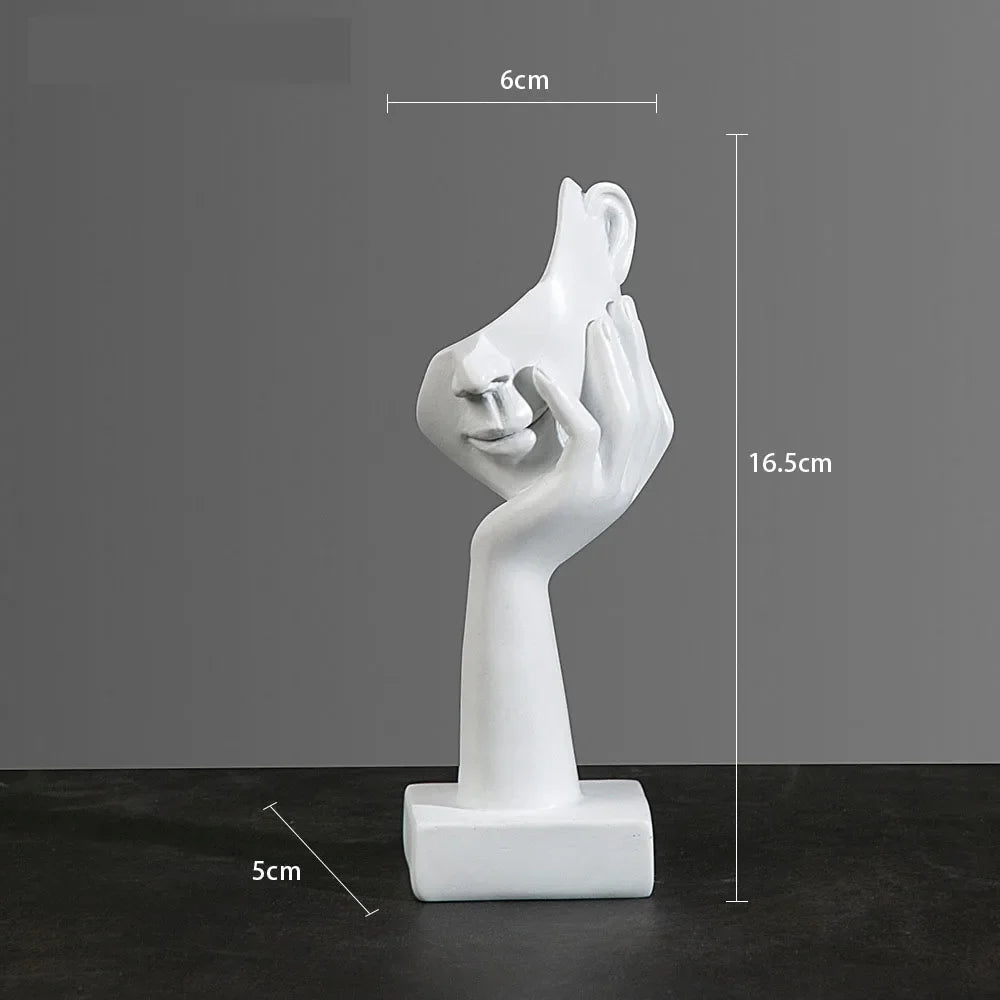 Mystic Mask: Estatueta de Máscara Abstrata em Resina
