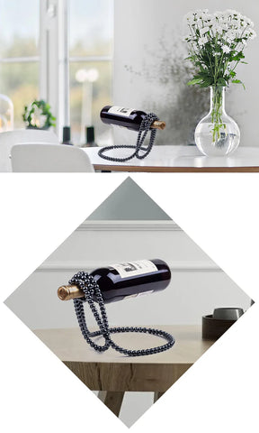 Videira Pérola: Suporte de Vinho Estilo Colar de Pérolas