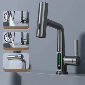 Smart Flow: Torneira de Bacia com Display de Temperatura Digital