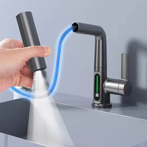 Smart Flow: Torneira de Bacia com Display de Temperatura Digital