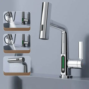Smart Flow: Torneira de Bacia com Display de Temperatura Digital
