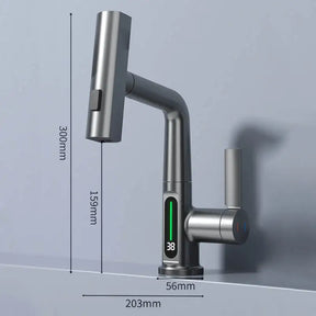 Smart Flow: Torneira de Bacia com Display de Temperatura Digital